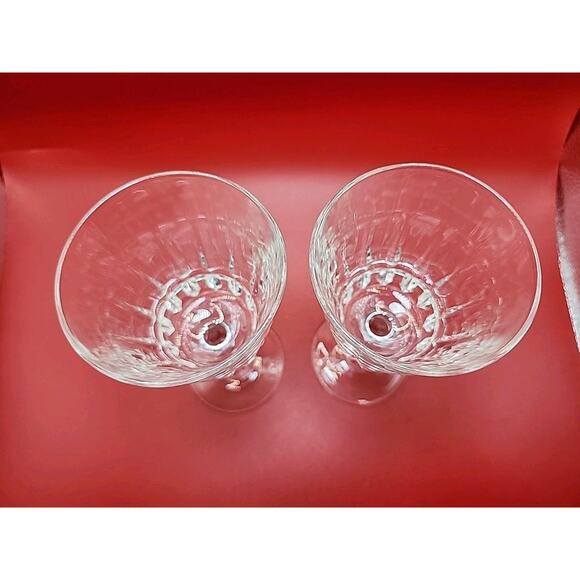 Vtg Set of 4 Lady Victoria Chantelle Crystal Stemware Wine Glasses France 6 oz - Picture 11 of 12